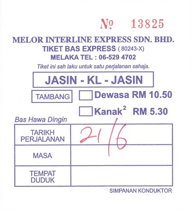 Bilet Malezja Komunikacja Międzymiastowa