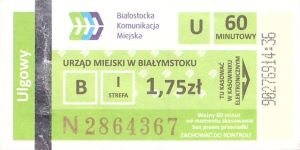 Bilet Białystok 1,75