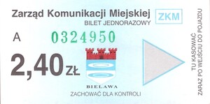 Bilet Bielawa 2,40