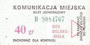 Bilet Bielsko Biała 40