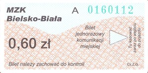 Bilet Bielsko Biała 0,60