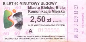 Bilet Bielsko Biała 2,50