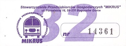 Bilet Boguszów Gorce