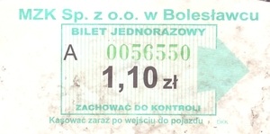 Bilet Bolesławiec