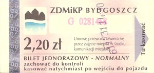 Bilet Bydgoszcz 2,20