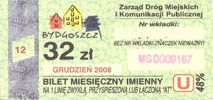 Bilet Bydgoszcz 32 12,2008