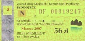 Bilet Bydgoszcz 56 03,2007