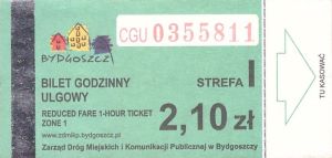 Bilet Bydgoszcz 2,10