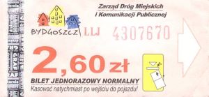 Bilet Bydgoszcz 2,60
