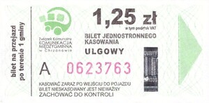 Bilet Chrzanów 1,25