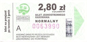Bilet Chrzanów 2,80