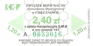 Bilet Chrzanów 1,20+