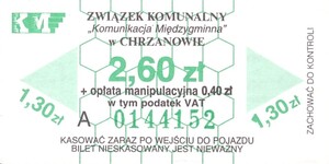Bilet Chrzanów 2,60