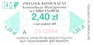 Bilet Chrzanów 2,40