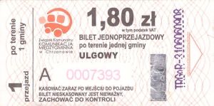 Bilet Chrzanów 1,80