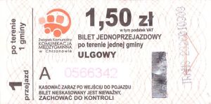 Bilet Chrzanów 1,50