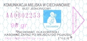 Bilet Ciechanów 95
