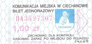 Bilet Ciechanów 1,00