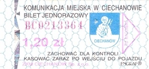 Bilet Ciechanów 1,20
