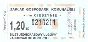 Bilet Cieszyn 1,20