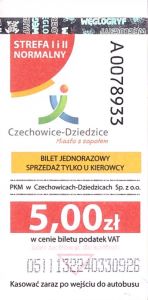 Bilet Czechowice Dziedzice 5,00