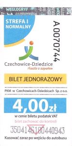 Bilet Czechowice Dziedzice 4,00
