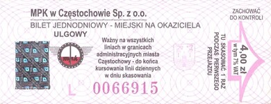 Bilet Częstochowa