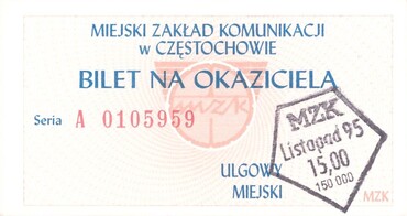 Bilet Częstochowa