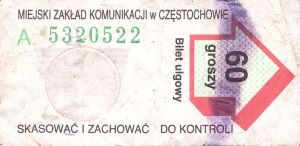 Bilet Częstochowa 60