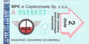 Bilet Częstochowa 2