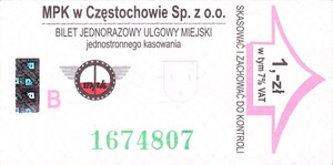 Bilet Częstochowa