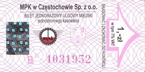 Bilet Częstochowa