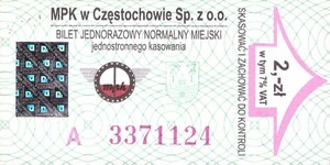 Bilet Częstochowa