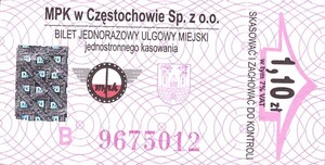 Bilet Częstochowa