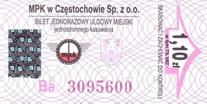 Bilet Częstochowa