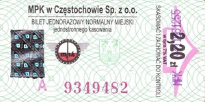 Bilet Częstochowa