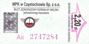 Bilet Częstochowa