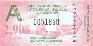 Bilet Dzierżoniów
