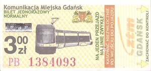Bilet Gdańsk 3,00