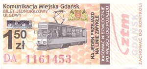 Bilet Gdańsk 1,50