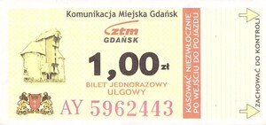 Bilet Gdańsk 1