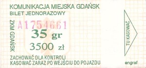 Bilet Gdańsk 35/3500