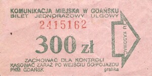 Bilet Gdańsk 300