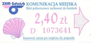Bilet Gdańsk 2,40