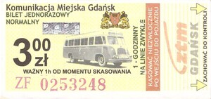 Bilet Gdańsk 3,00