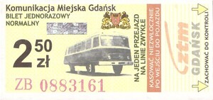Bilet Gdańsk 2,50