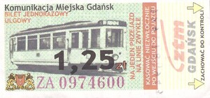 Bilet Gdańsk 1,25