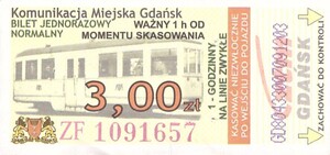 Bilet Gdańsk 3,00