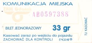 Bilet Gdańsk 33