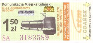 Bilet Gdańsk 1,50